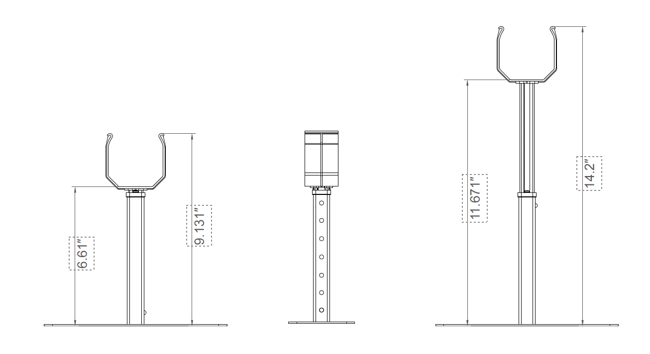 1 inch to 12 inch adjustable stand